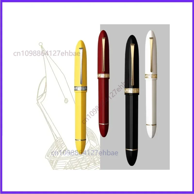 For Majohn v60 Creative Triangular Piston Resin Fountain Pen Polishing/Long Blade Nib Anti-Roll Silk Writing Student Gift