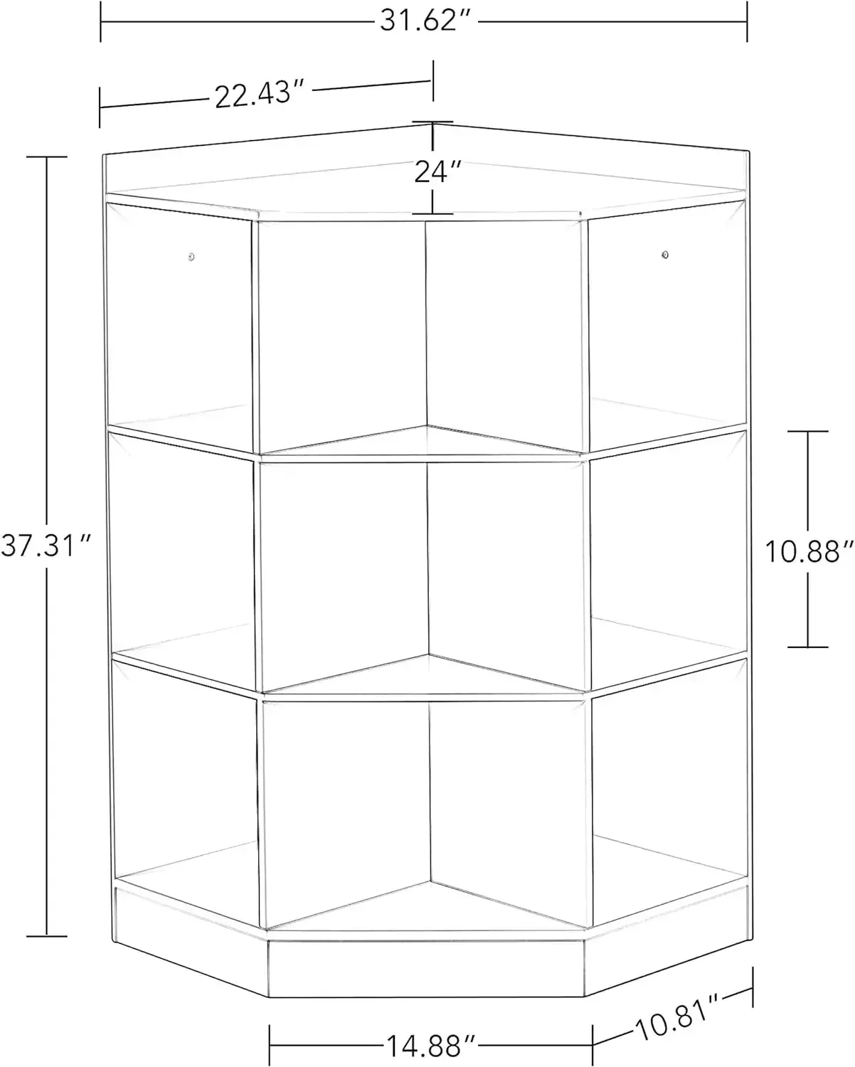 RiverRidge Meuble d'angle blanc, 02-144