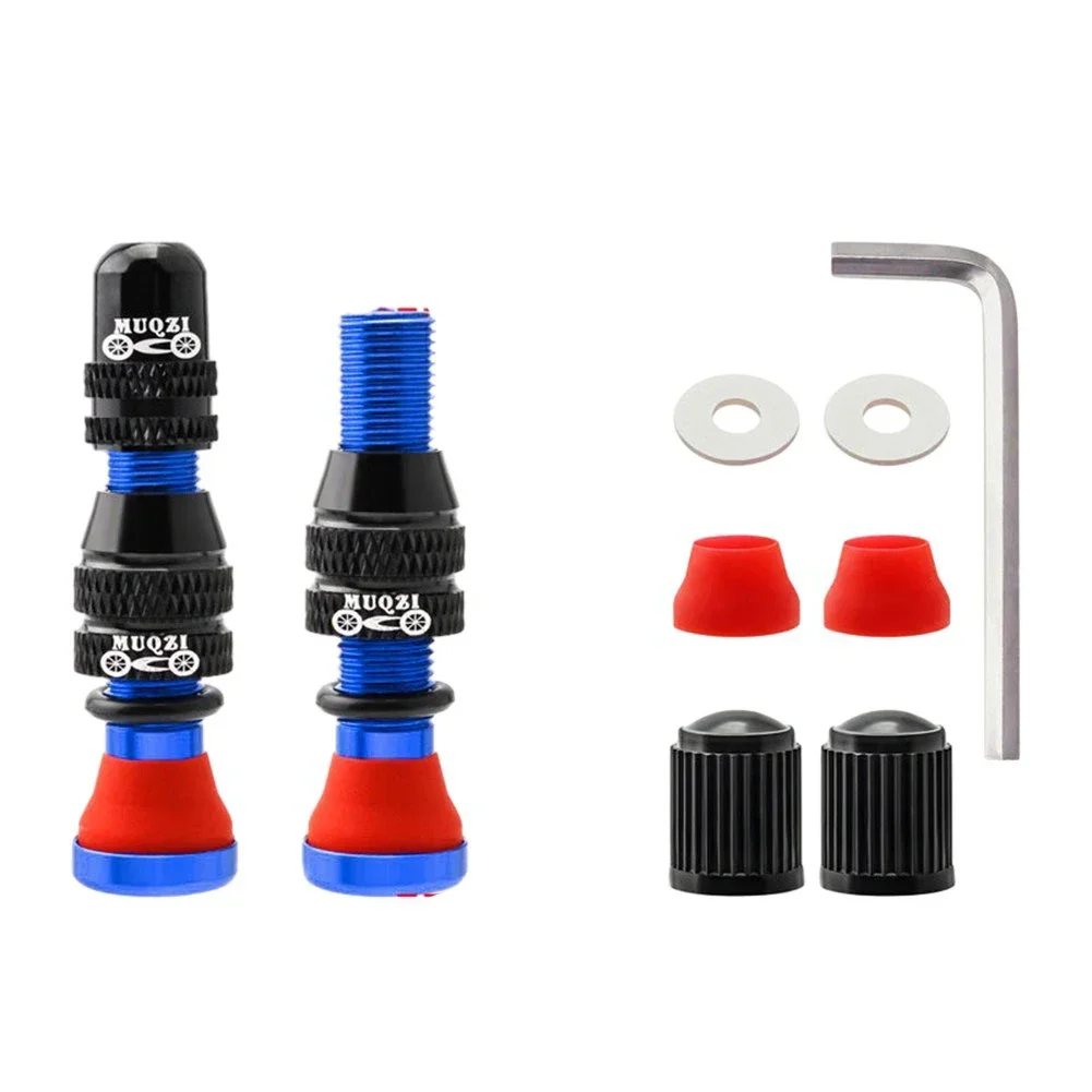 2pcs 40mm Bicycle Valve Tubeless Valve Bike Rim Wheel Tube AV Valves-Schrader Valve Vacuum Fetal Air Nozzle Bicycle Accessories