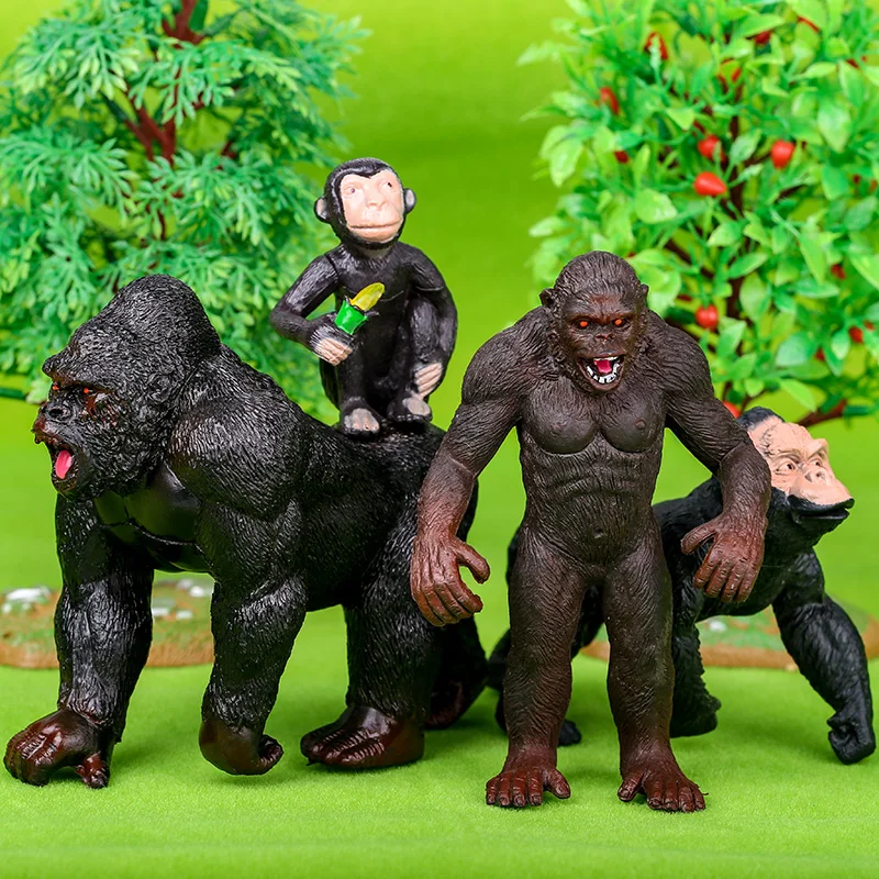 Simulation Animal Monkey Chimps, Gorilla Model Figure, Girls, Boy Toys, Ornaments, Kids Learning, Education King Kong Gift