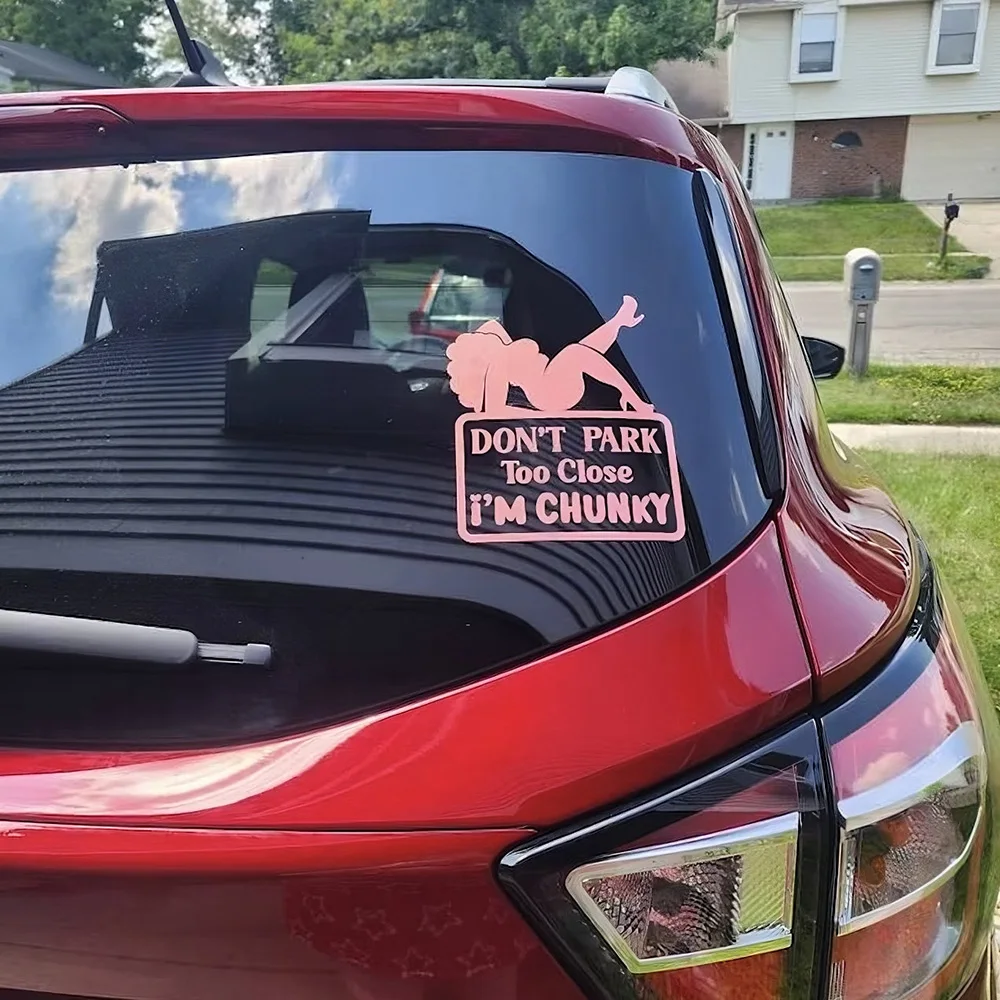 ملصقات سيارات مضحكة لا تكن قريبة جدًا، شارات ممتصة للصدمات لنوافذ مكتنزة، ملحقات ديكور من الفينيل مقاومة للماء