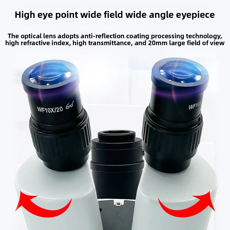7-45 times 48 million trinocular stereo mobile phone repair microscope, digital electron microscope professional grade