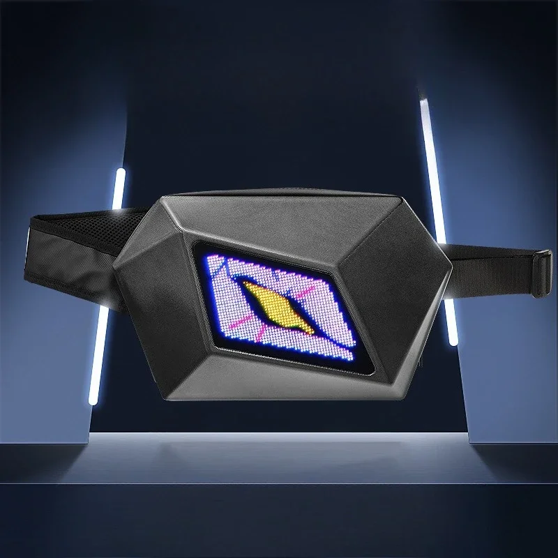 

Satchel LED locomotive shoulder bag outdoor trend commuter luminous bag motorcycle casual anti-splashing messenger bag