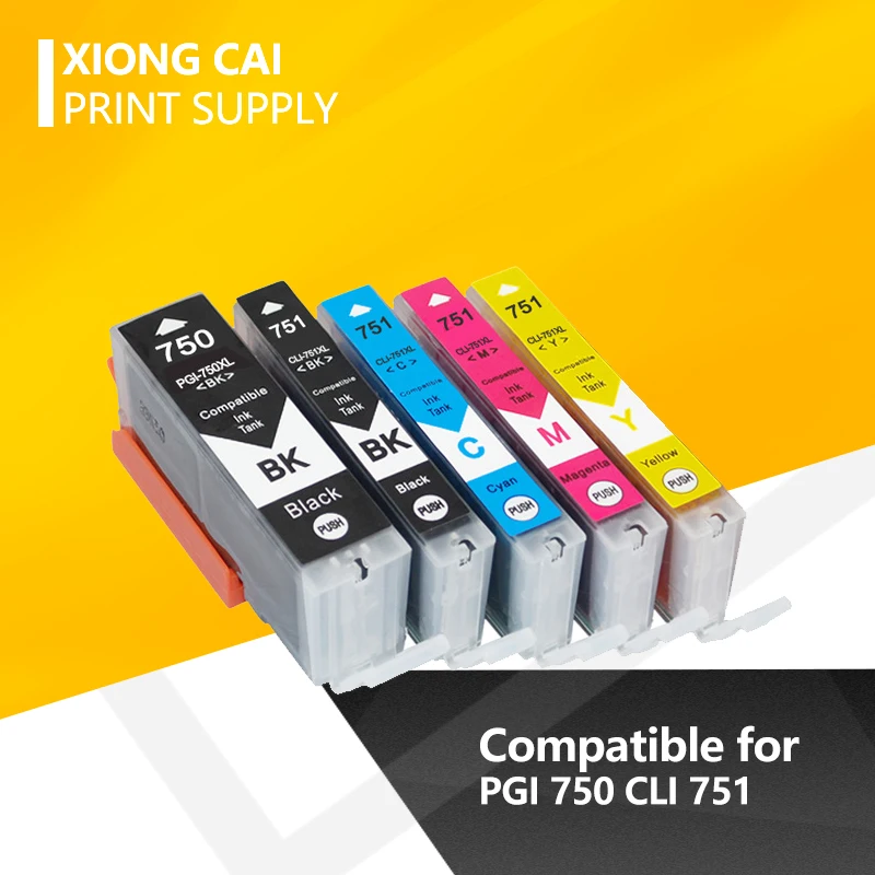 PGI 750 CLI 751 compatible ink Cartridge for Canon MG6370 MG7170 MG7570 IP8770 MG6770 MG6670 Printer PGI-750 CLI-751 PGI750