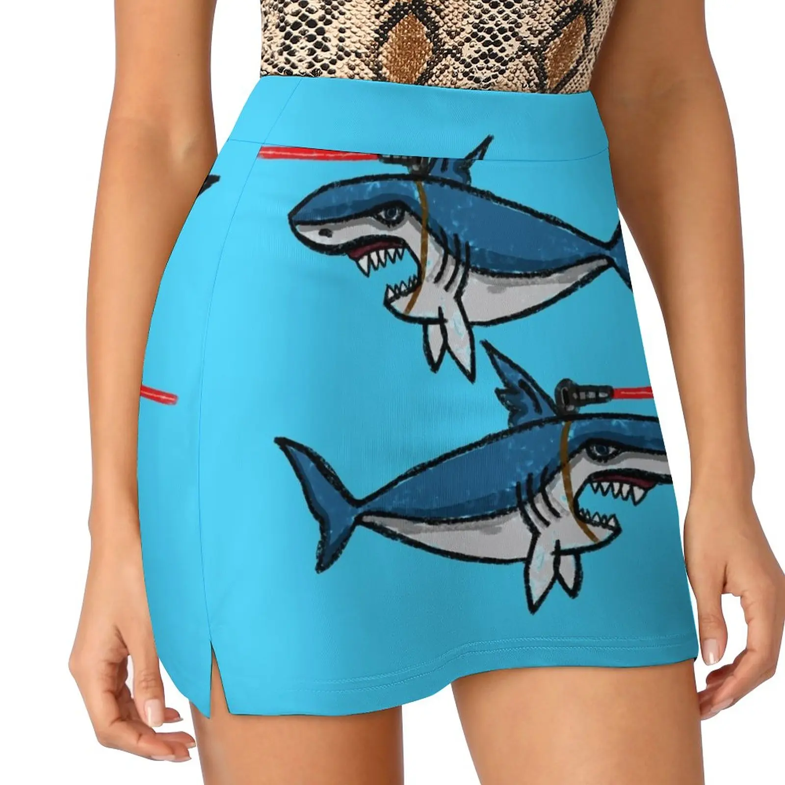 Sharks With Friggin' Laser Beams Attached to Their Heads Light Proof Trouser Skirt Women clothing skirts for women