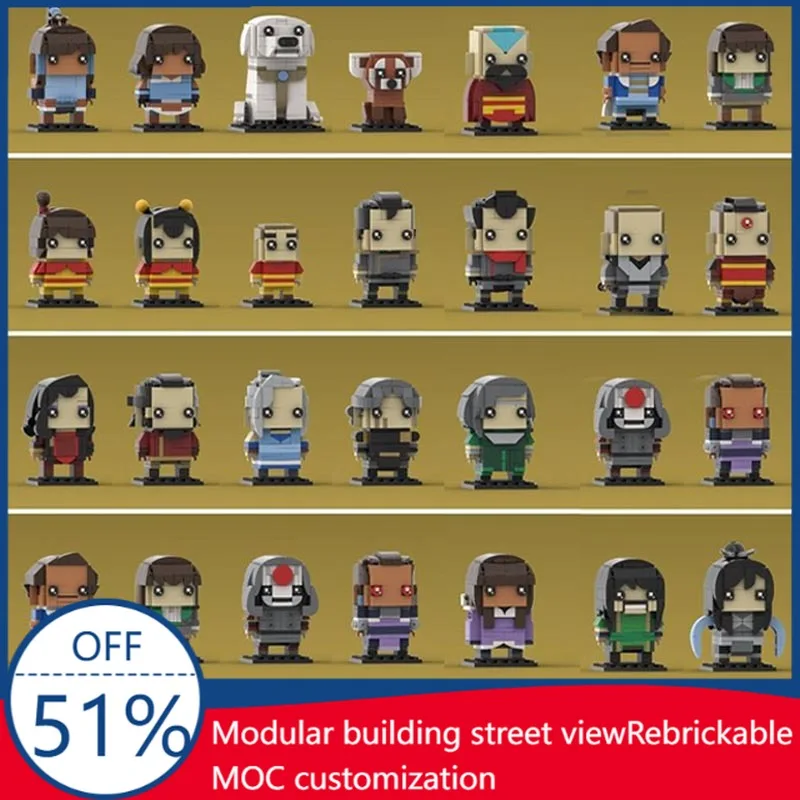3724PCS MOC The Legend of Korra Characters Collect Complete Bundle Avatar Characters Custom Building Blocks DIY Educational Toy