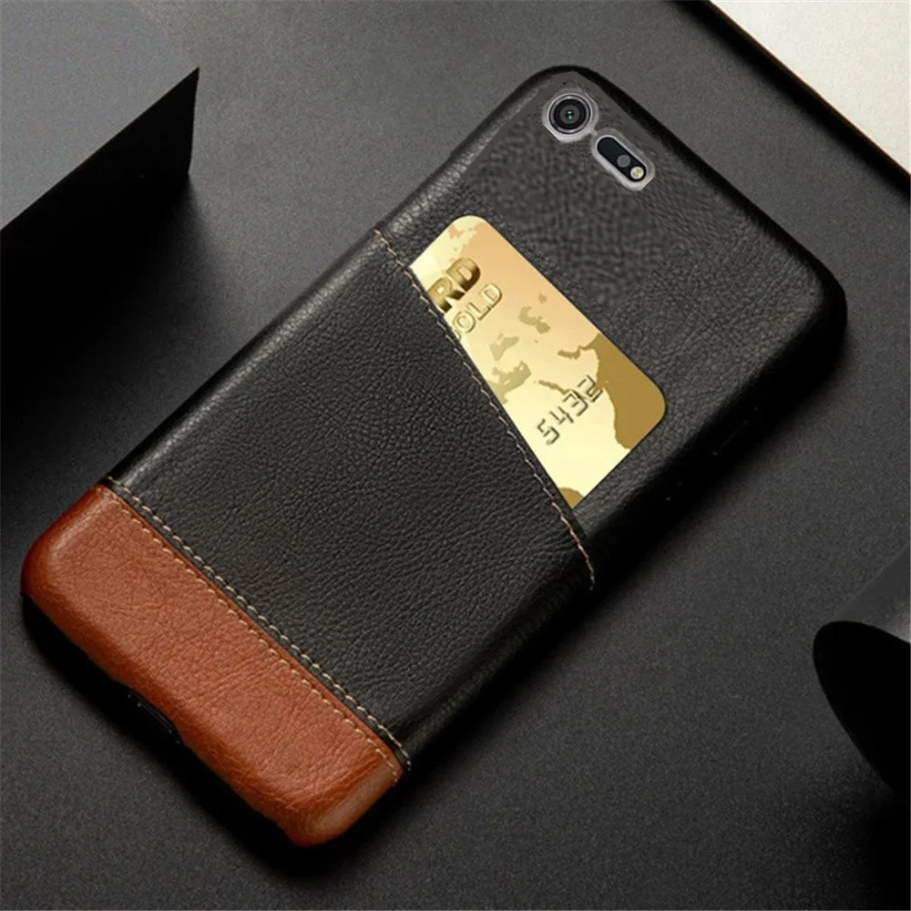 For Sony Xperia XZ Premium Case Mixed Splice PU Leather Credit Card Cover for Sony Xperia XZ Premium G8141 G8142 5.46\