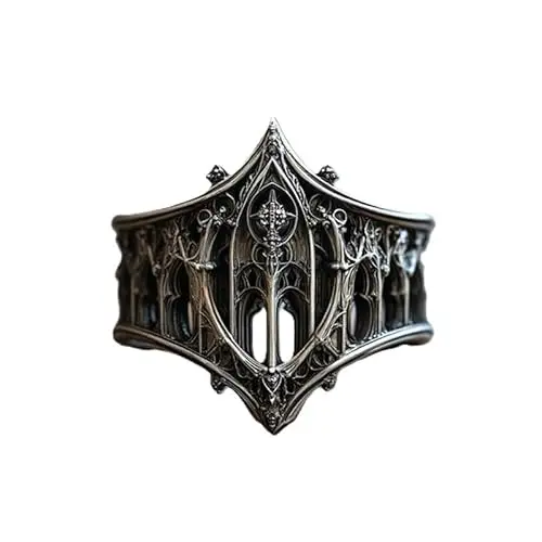 

Captivating Gothic Elegance: Classic Gothic Ring Inspired by Architectural Masterpieces Adjustable Size
