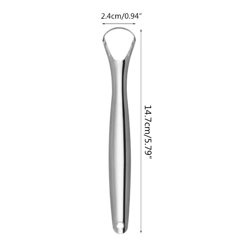 Stainless Steel Tongue Scraper Metal Care Hygiene Cleaner Brush for FRESH Breath Maker Reusable Mouth Cleaning Tool