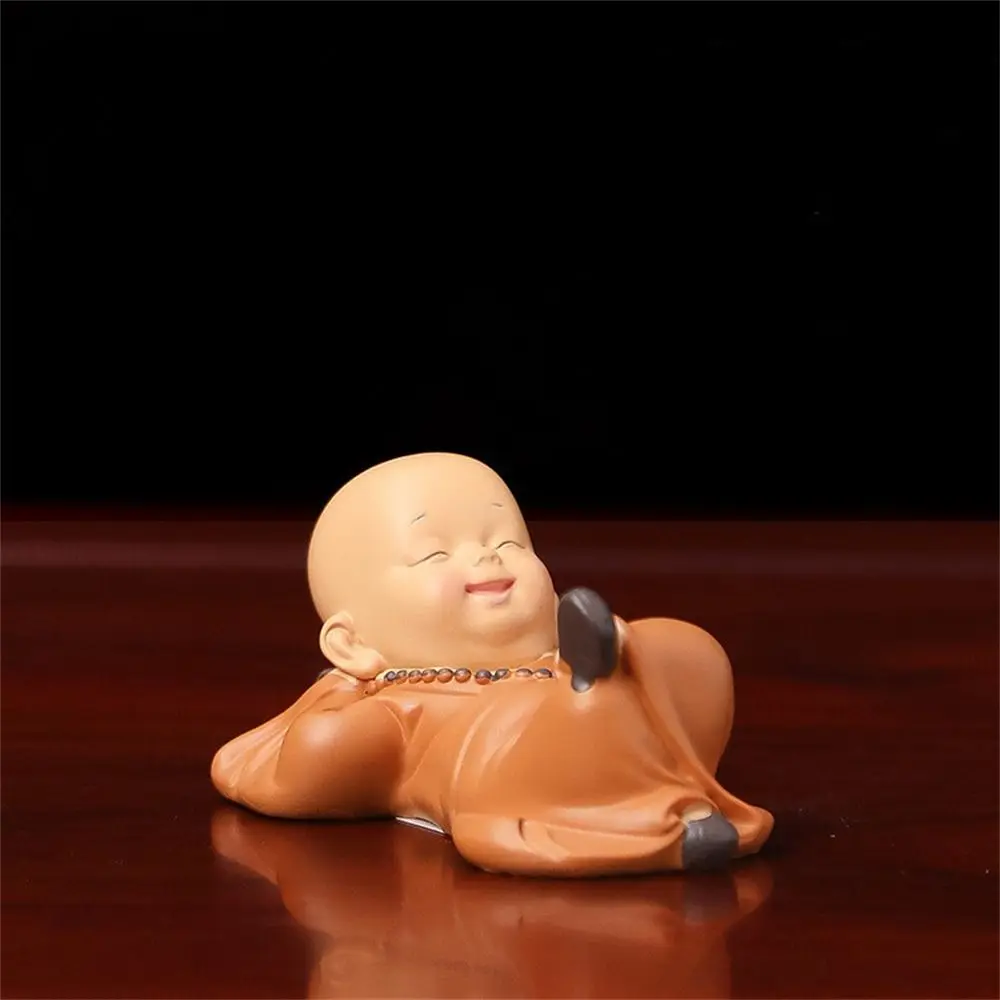 Religion Buddha Car Ornament Resin Desk Miniatures Monk Ornament Little Monk Figurine Buddha Monk Statue Small Monk Status