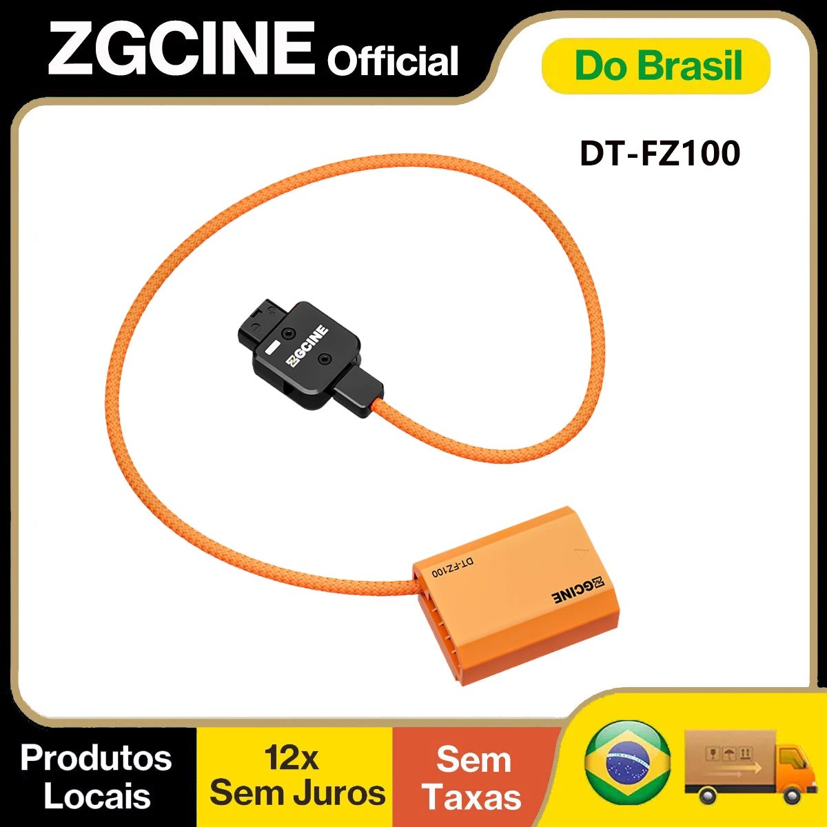 ZGCINE D-Tap to NP-FZ100 Dummy Battery Cable for Sony ZV-E10II ZV-E1 A7M4 A7M5 A7CII FX30 A6700 A7S3 A7RM5 A7C A7M3 FX3 A6600