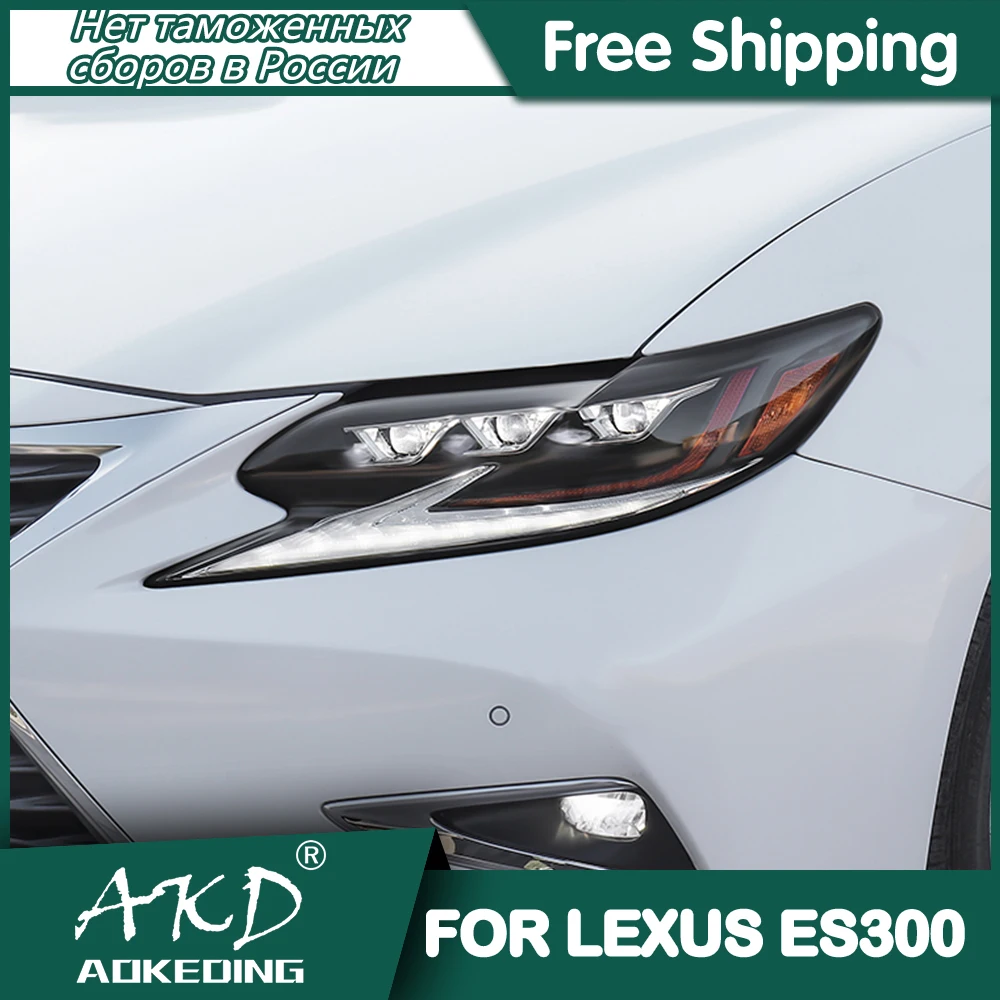 Car For Lexus ES200 2013-2017 Headlights DRL Day Running Light LED Bi Xenon Bulb Fog Lights Car Accessory ES 250 ES300 Head Lamp