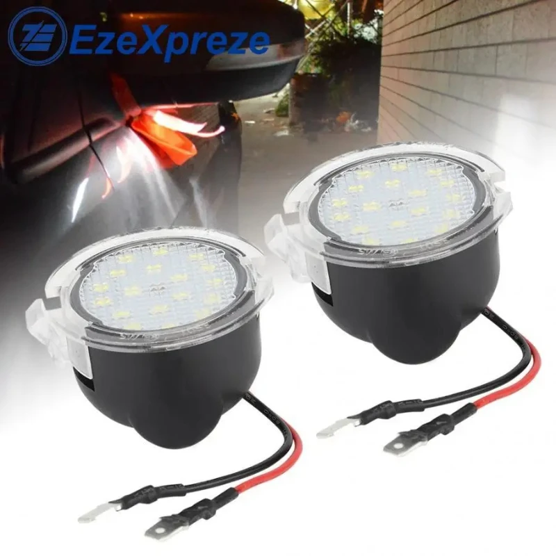 1 Pair of Sideview Mirror LED Puddle Lights for Ford Mustang, Mondeo, MK5, Edge, Explorer, Everest, and F150 Series