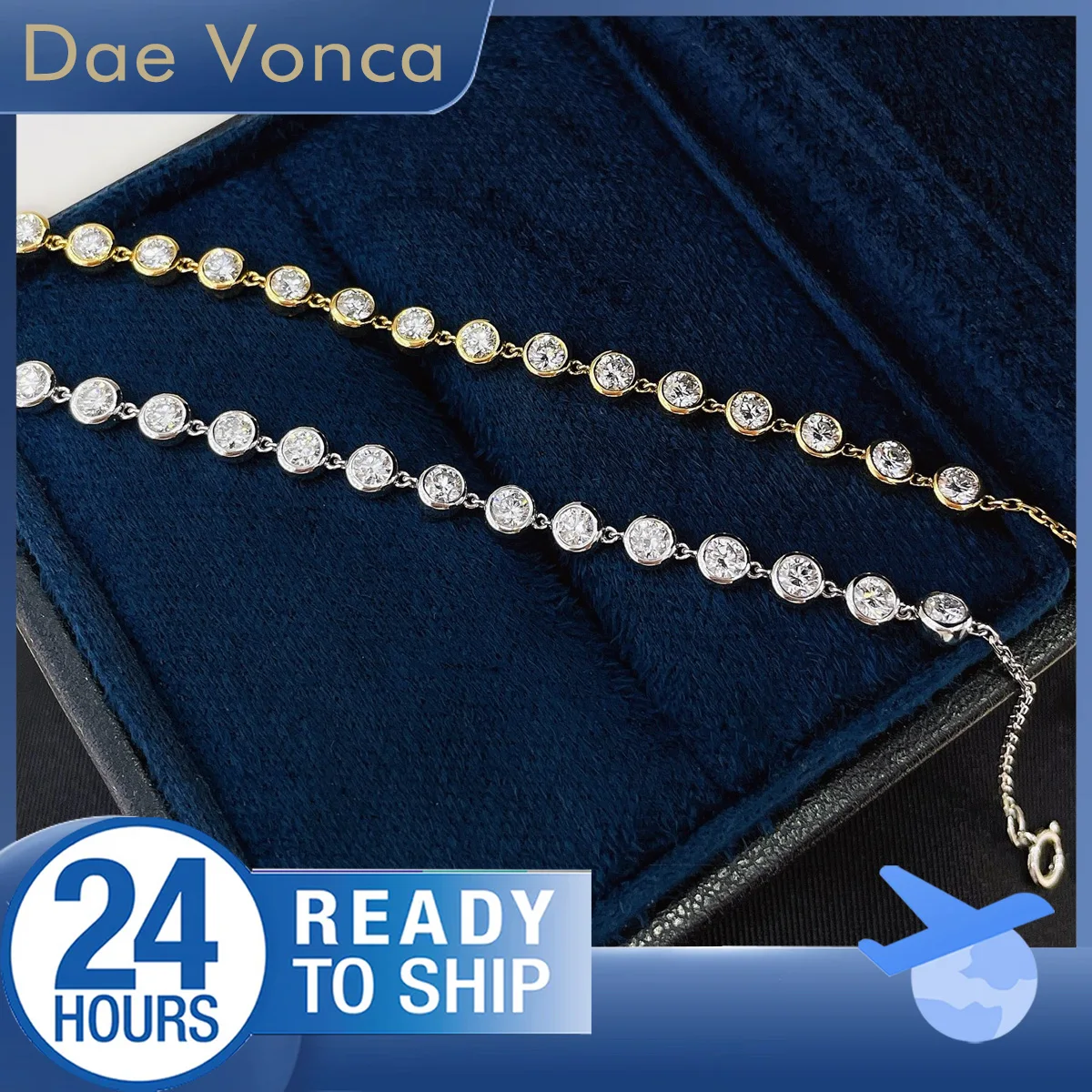 

Браслет из белого/желтого золота 18 карат с выращенными в лаборатории бриллиантами, всего около 1,1 карата, лабораторный браслет с бриллиантами, подарок на годовщину для подруги