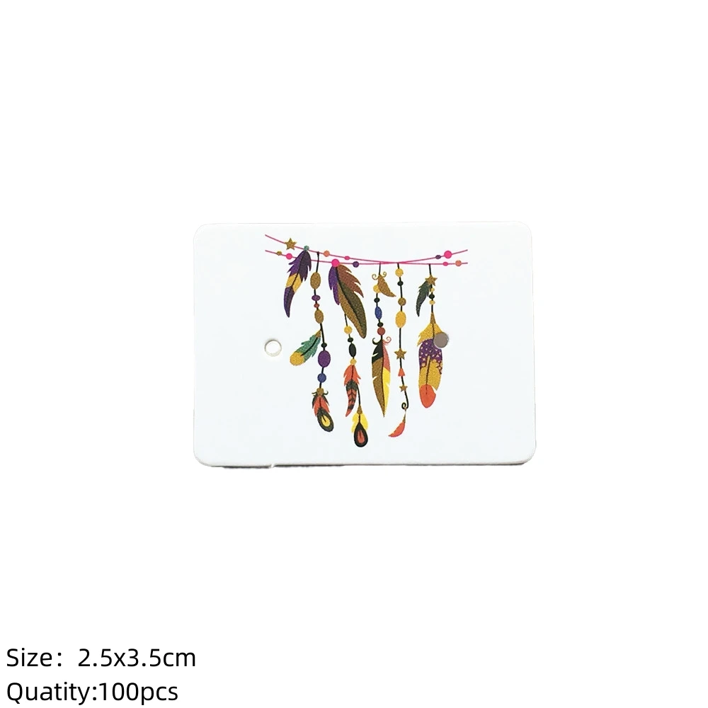 100PCS Earring Display Cards for Small Business Packaging