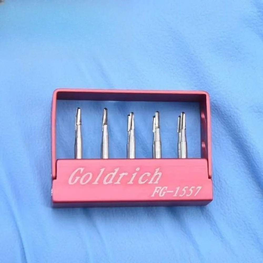 10 unidades/pacote odontologia coroa quebrando carro agulha material de aço de tungstênio coluna de alta velocidade perfuração redonda bur ferramentas de cavidade oral