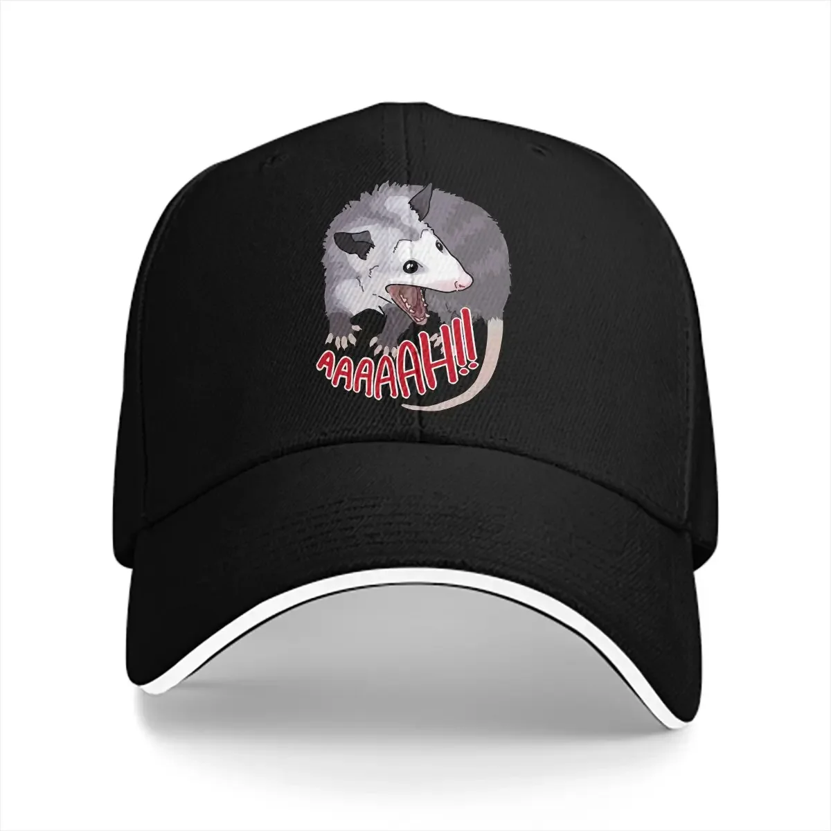 Summer Cap Sun Visor Possum Scream at Own Hip Hop Caps Opossum Cowboy Hat Peaked Hats