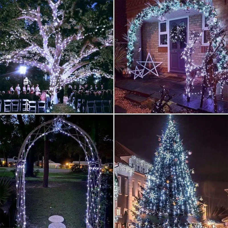 5M/10M/20M LED Kupferdraht Lichterketten 8-Modus USB Lichterkette Girlande Lampen für Festival Hochzeit Party Outdoor Weihnachten – Detail 9
