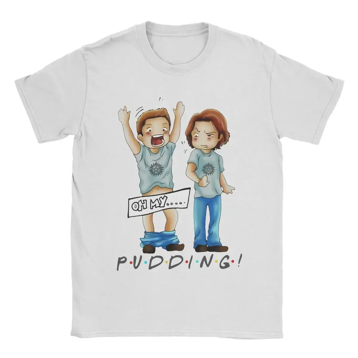 

Funny Pudding Dean Supernatural T-Shirt Men Round Neck Cotton T Shirts Short Sleeve Tee Shirt Gift Idea Clothing