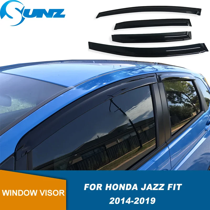 Side Window Deflector For Honda Jazz Fit 2014 2015 2016 2017 2018 2019 Weather Shield Sun Snow Rain Guard Deflector Windshield