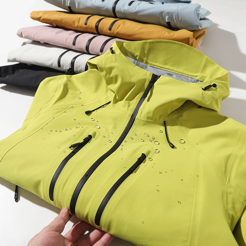 

Men's Hardell Waterproof Outdoor Climbing Jaet Faionable Urban Sle Spring Season Long Sve Hooded Coat
