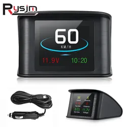 P10 T600 OBD2 GPS HUD Car Head-up Display Trip On-board Computer Car Digital Speedometer Temperature Gauge Fuel Consumption