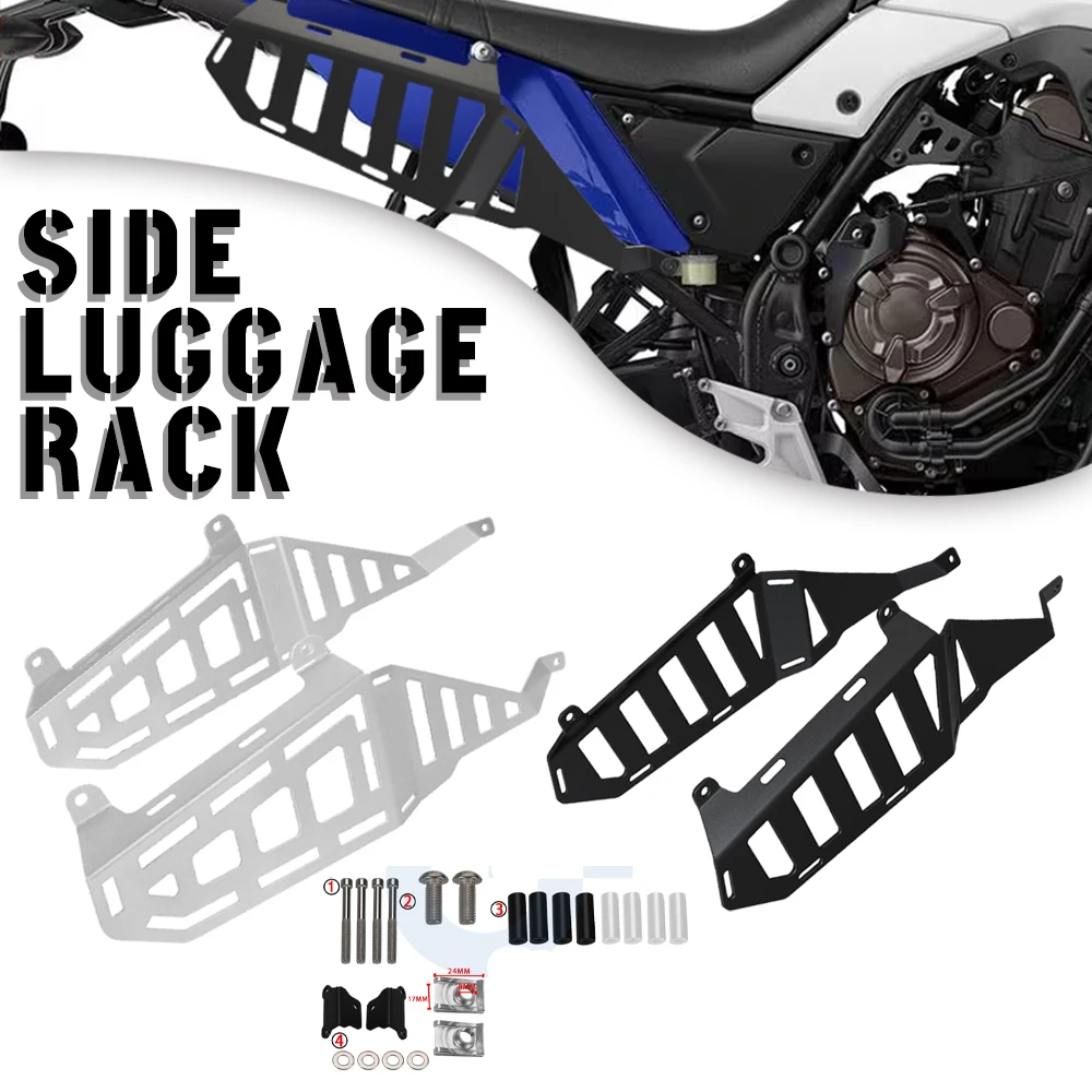 

For Yamaha Tenere 700 World Raid Luggage Racks Side Carrier Side Panniers Rack REARACE Saddlebag Support Racks 2022 2023 2024