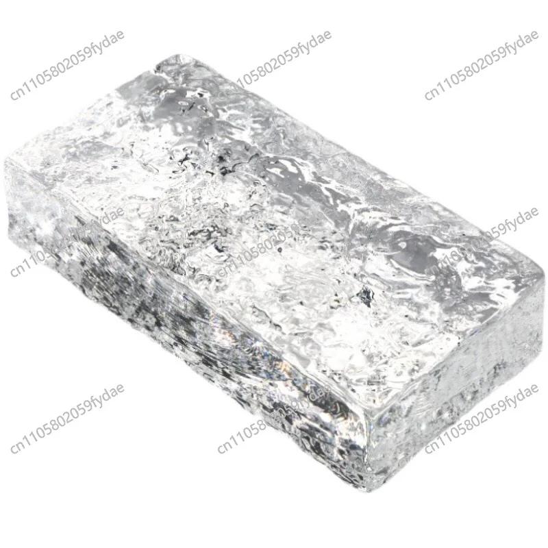 Solid Crystal Glass Brick Transparent Square Ice Shadow Pattern Crystal Brick Partition Wall Bathroom Color Partition Brick - view 3