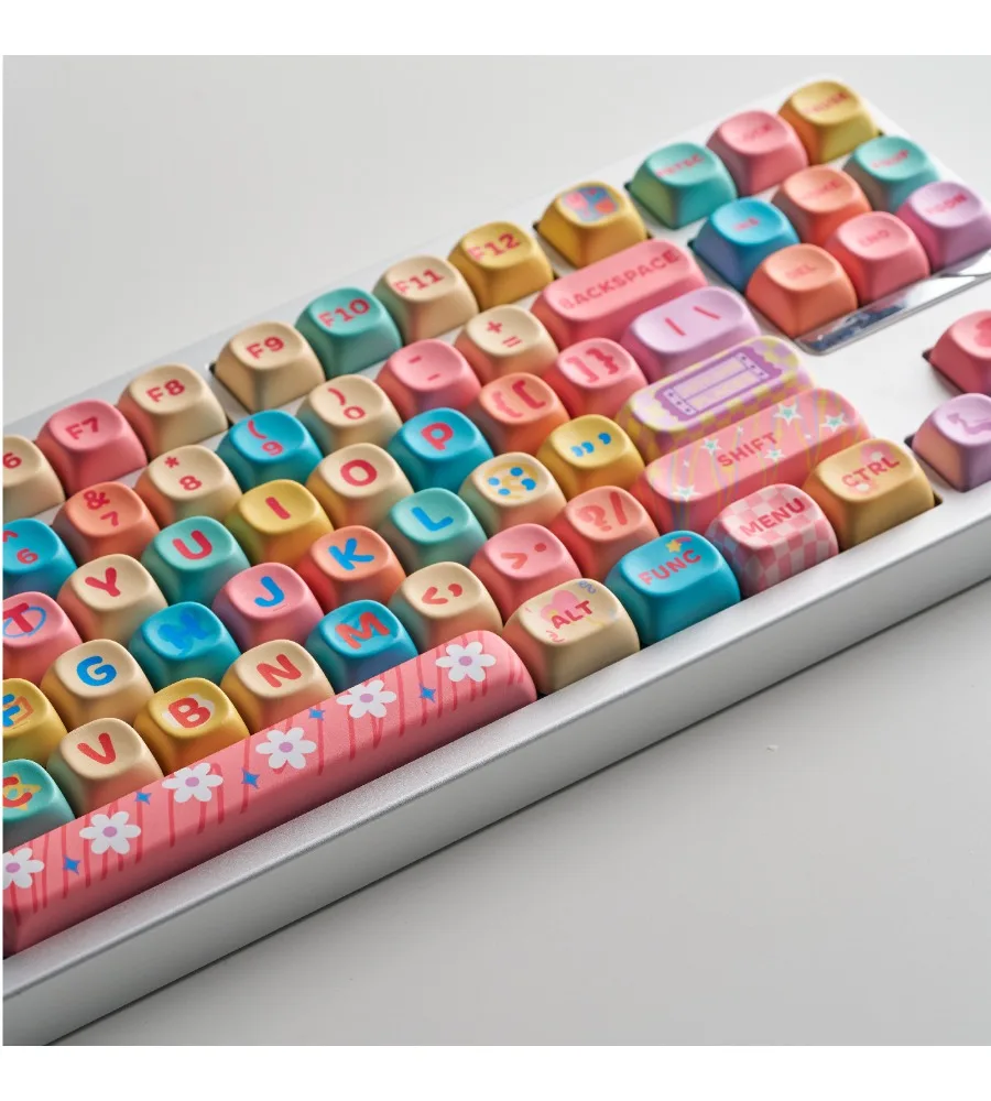 MOA highly sublimated keycaps send girls PBT material DIY