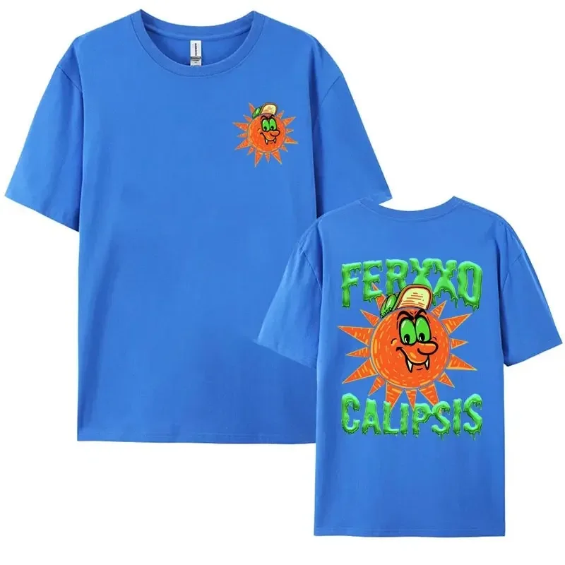 Rapper Feid Ferxxocalipsis World Tour 2024 Tee Shirt Men\'s Women Harajuku Hip Hop Style T Shirts Summer 100% Cotton T-shirt Tops