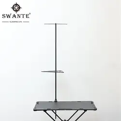 Swante Aluminum Alloy Outdoor Camping Lamp Post Pole Foldable Fishing Hanging Light Fixing Stand Holder For Goal Zero Lantern