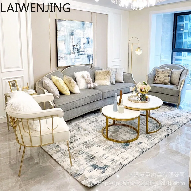 

HLZ light luxury petal solid wood sofa simple living room sofa combination high-end large and small apartment sofa