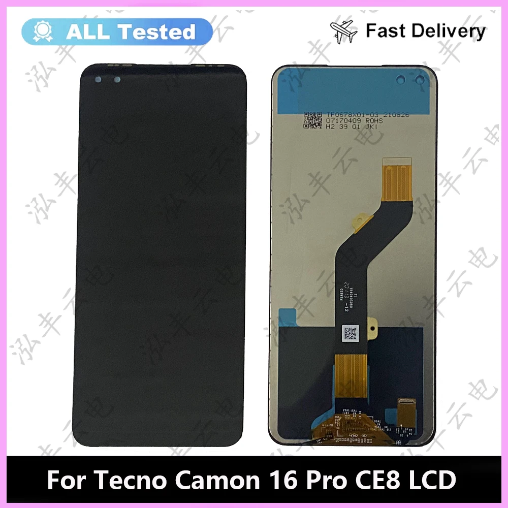 Tested LCD For Tecno Camon 16 Pro CE8 Screen Touch Screen Assembly Digitizer For camon16 pro display lcd