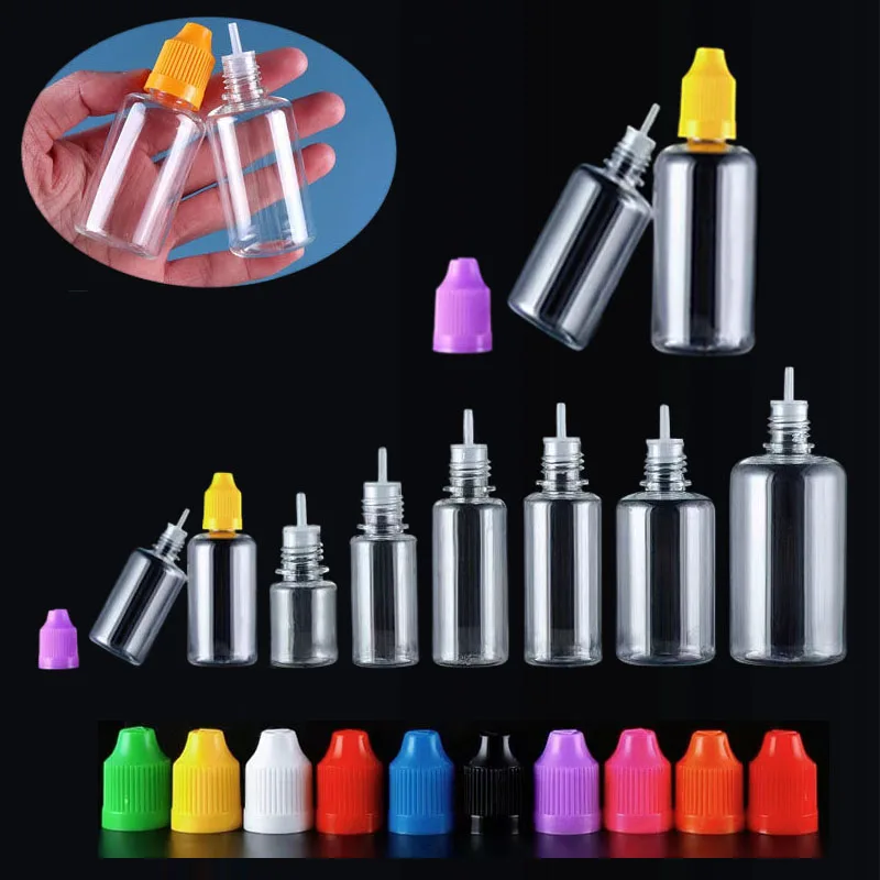 

50Pcs 3/5/10/15/20/30/50/100/120ml Empty PET Plastic Refillable Dropper Bottle E Liquid Dispensor Eye Vape Oils Drop Containers