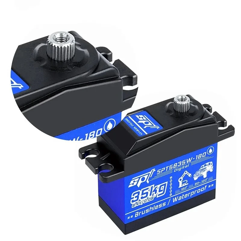 

SPT5835W 35kg 180 270 Degree Brushless Motor Waterproof Angle Servo High Torque Digital Servo/Remote Control Car Climbing Robot