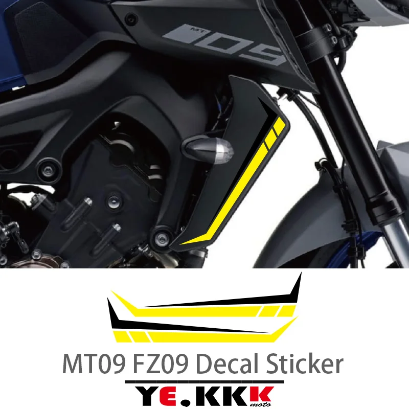 For YAMAHA MT09 MT09SP MT-09 FZ-09 FZ09 Fairing Sticker Decals Radiator Rad Guard Decal Sticker Multiple Colours Available