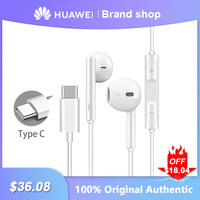 Original Huawei CM33 Type-c Wired Headset Volume Control Stereo Music Earbud In Ear Noise Cancelling Sports Headphones With Mic