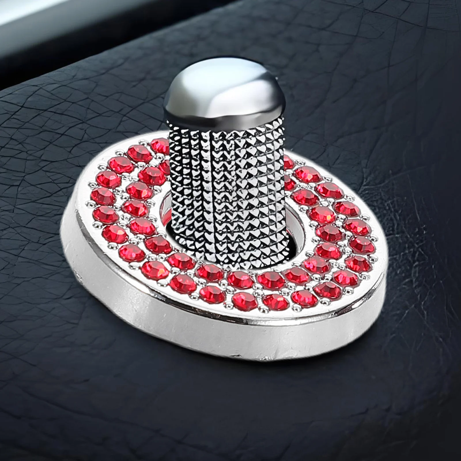 

4 pcs Car Lock Protector Cover Bling Rhinestone Zinc Alloy Interior Door Panel Decor For Durable Easy