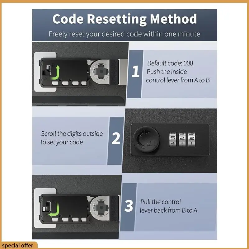 A68Z 28-Key Cabinet With Kock Wall Mounted Key Organizer With 40 Key Tag Labels Identifiers