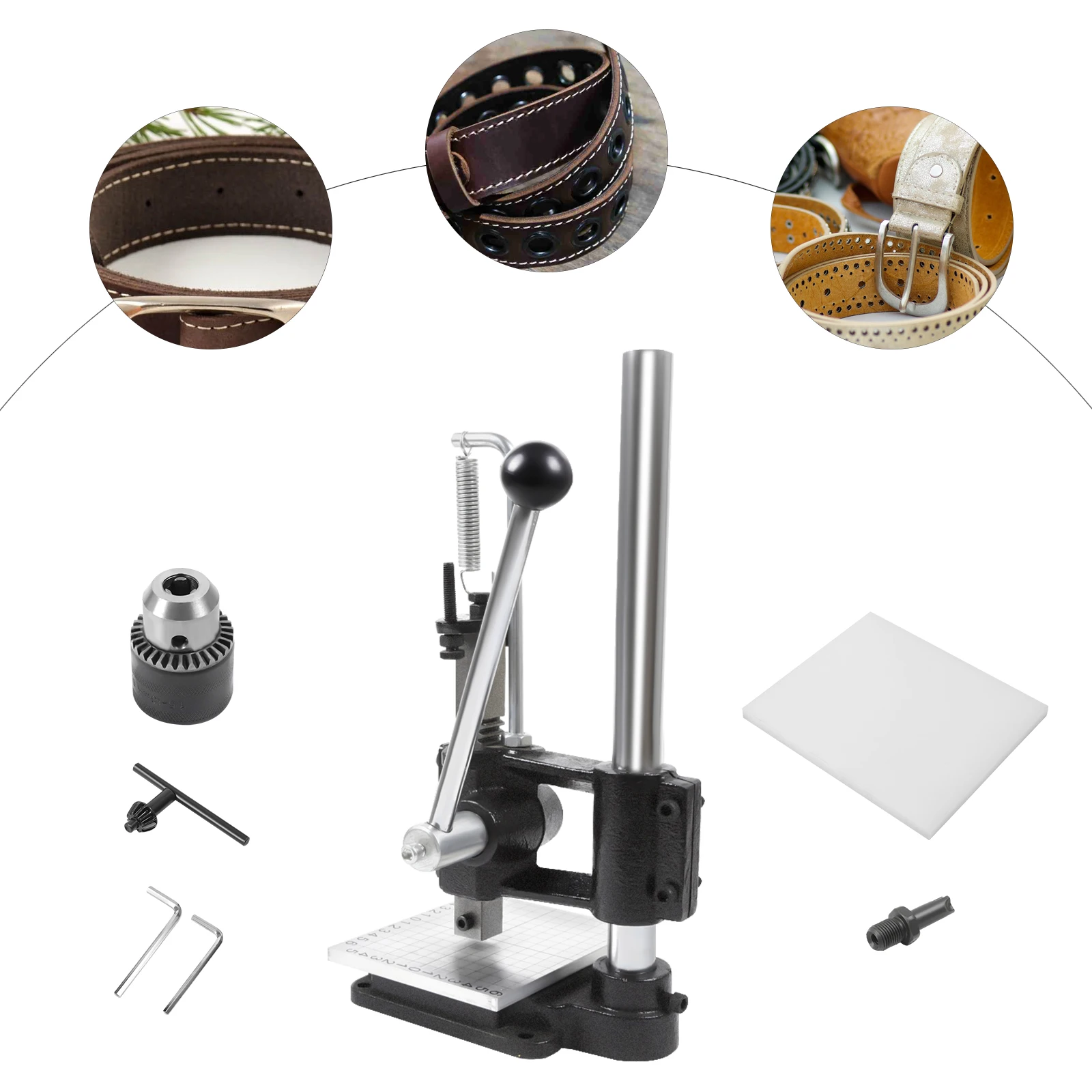 Leather Imprinting Machine Hole Punching Bronzing Tool DIY Cutting Stitching