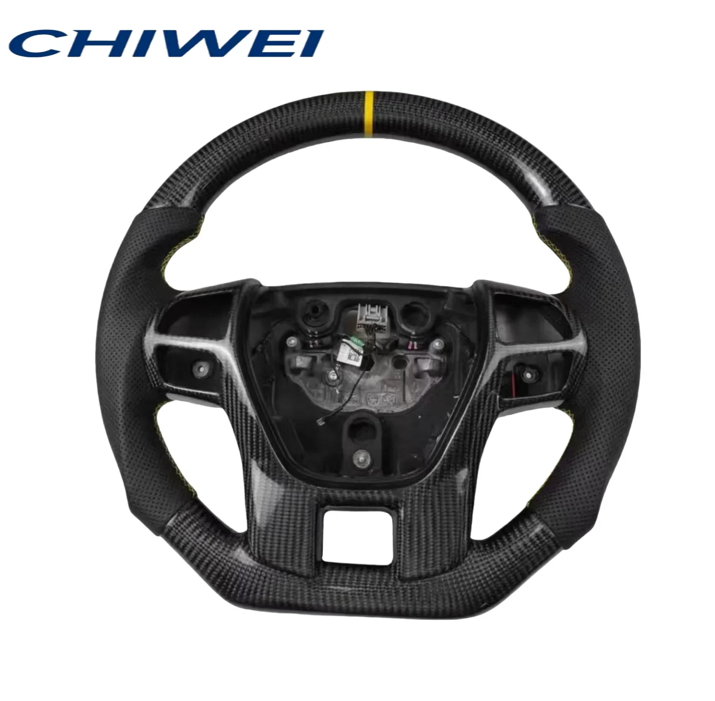 2015-2023 for Focus Mustang Ranger Carbon Fiber Leather for Steering Wheel LED Lights Heated Sport Flat Bottom Custom