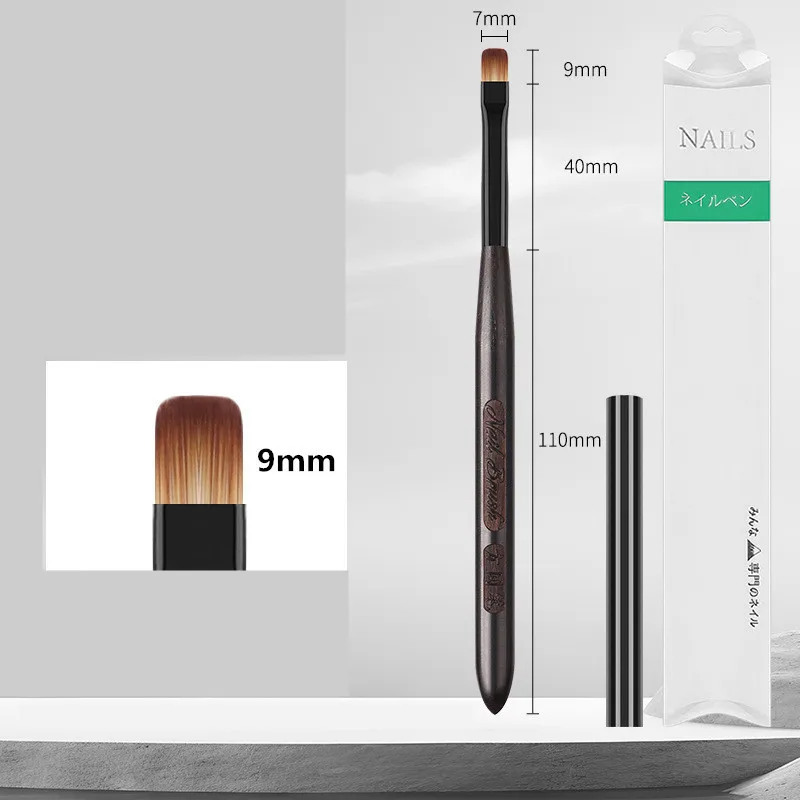 

1/12PCS Round Wood Handle Drawing Brushes For Manicure Lines Painting Gradient UV GEL Extension Builder Drawing Pen Sandalwood