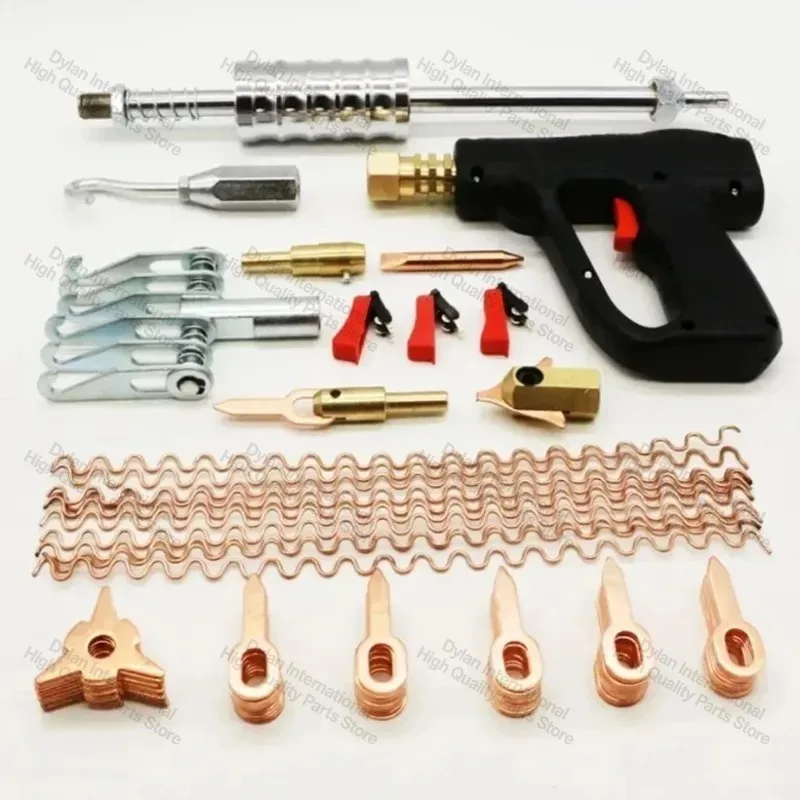1Set Spot Welder Dent Puller Kit  Welding Electrodes Spotter Straightenging Denats Remover Car Repairing Tools