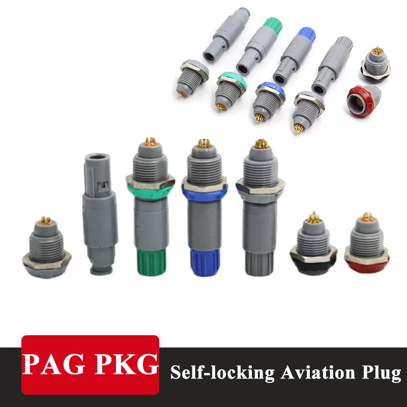 

1P PAG PKG Medical Device Plug 2 3 4 5 6 7 8 10 14 Pin Self-locking Aviation Connector M14 Hole Quick Plug-in Plugs Socket