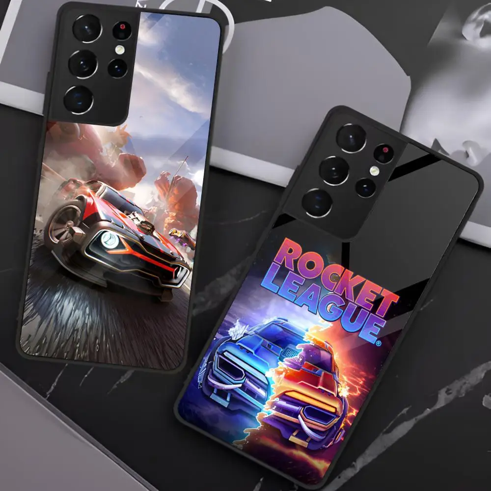 R-Rocket L-League Phone Case Para Samsung S25 S24 Ultra 23 Fe 22 Plus Galaxy A54 A55 A16 A13 A24 A15 A25 Capa de vidro