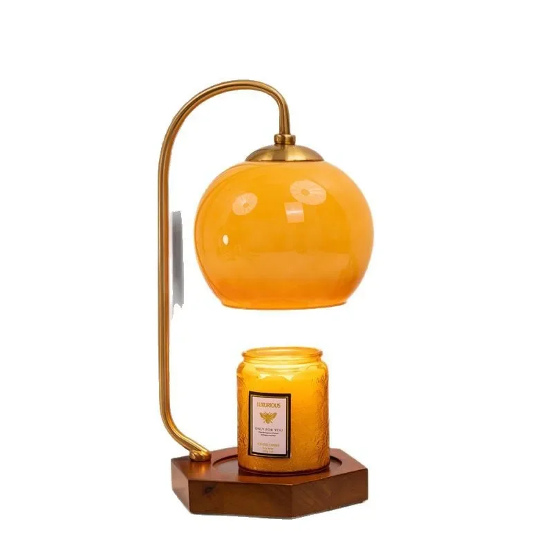

Medieval style aromatherapy wax melting lamp, no fire can be timed high-value birthday gift, bedroom atmosphere retro bedside