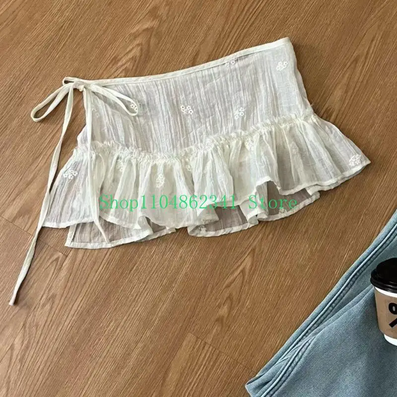 5ASD Ruffle Lace Strayering Fuce Gonna a lunghezza della gonna inferiore Spazzante Extender