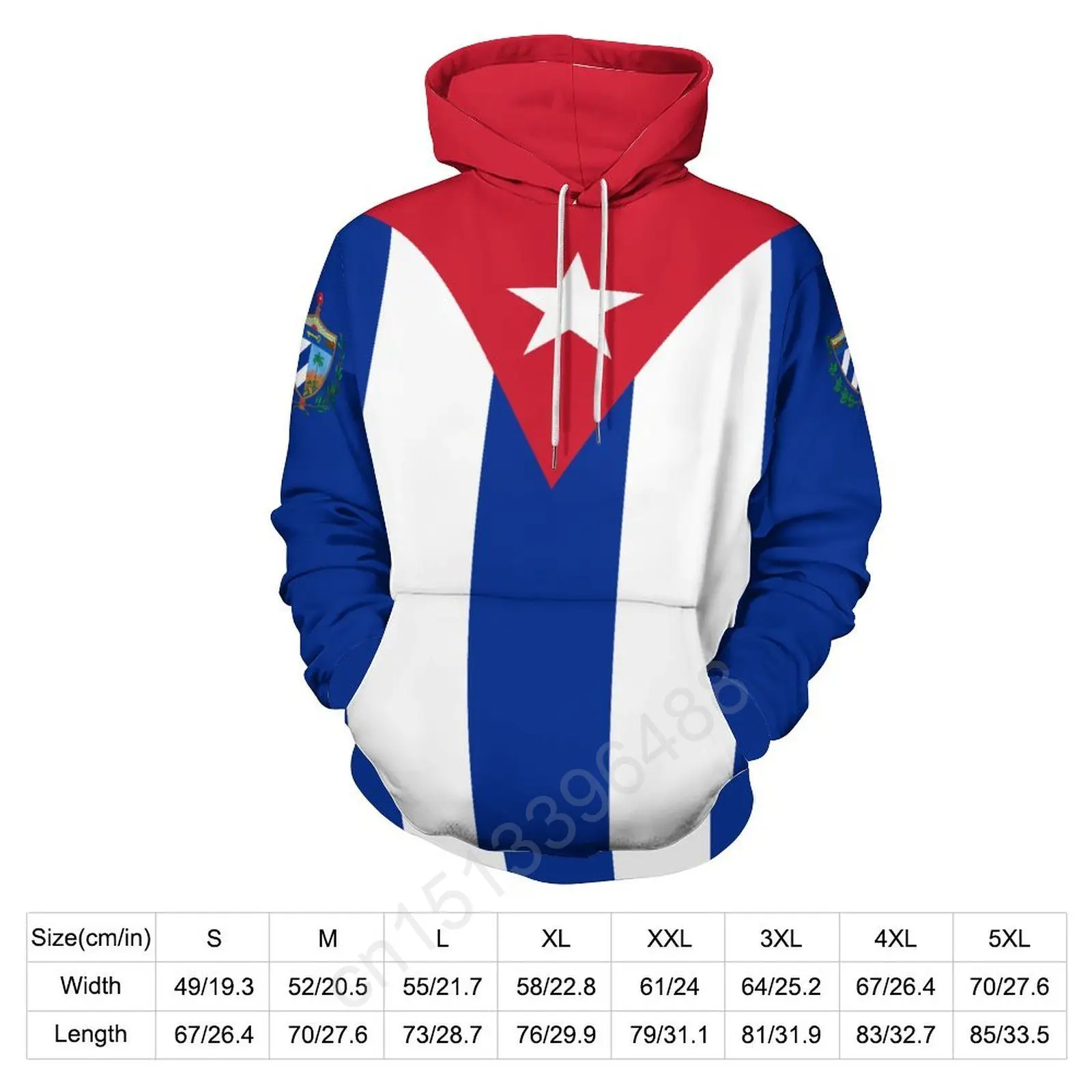 Cuba Country Flag 3D Hoodie Polyester Cool Men Women Harajuku Sweatshirt Unisex Casual Pullover Hoodies Custom Name