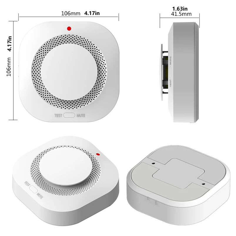 火災検知器,煙探知器,高感度アラーム,ワイヤレス,白,433MHz