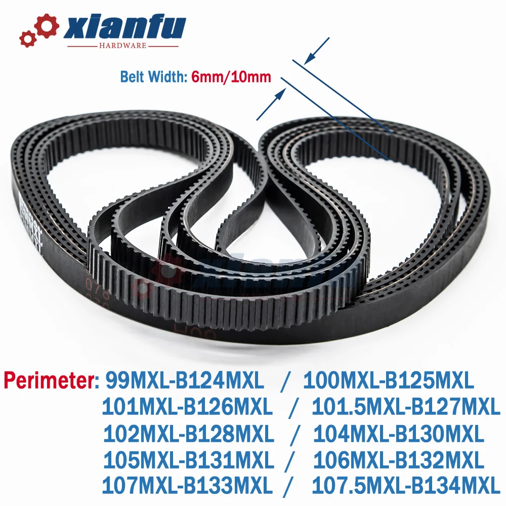 MXL Timing Belt B124MXL B125MXL B126MXL B127MXL B128MXL B130MXL B131MXL B132MXL B133MXL B134MXL Pitch 2.032mm Rubber Width6/10mm